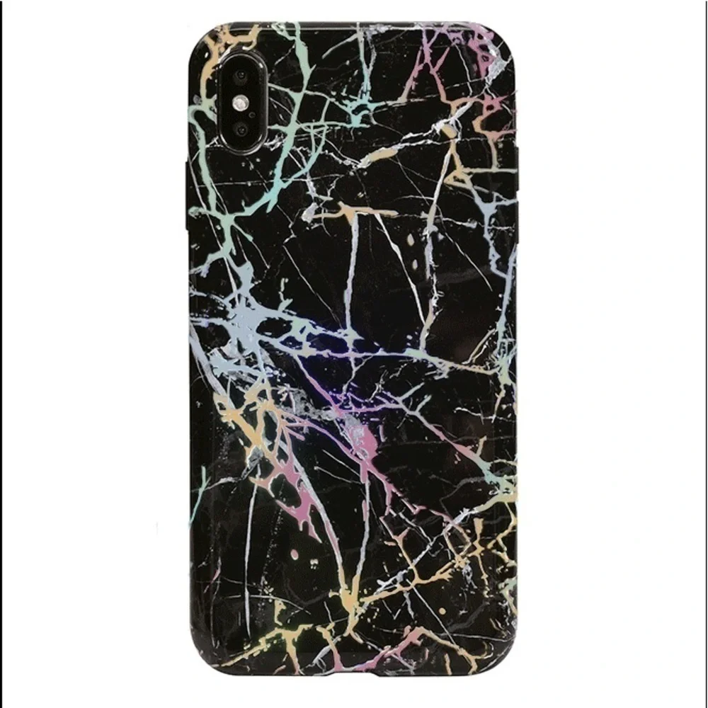 𝅺HOLO Black Marble iPhone Case iPhone XS.